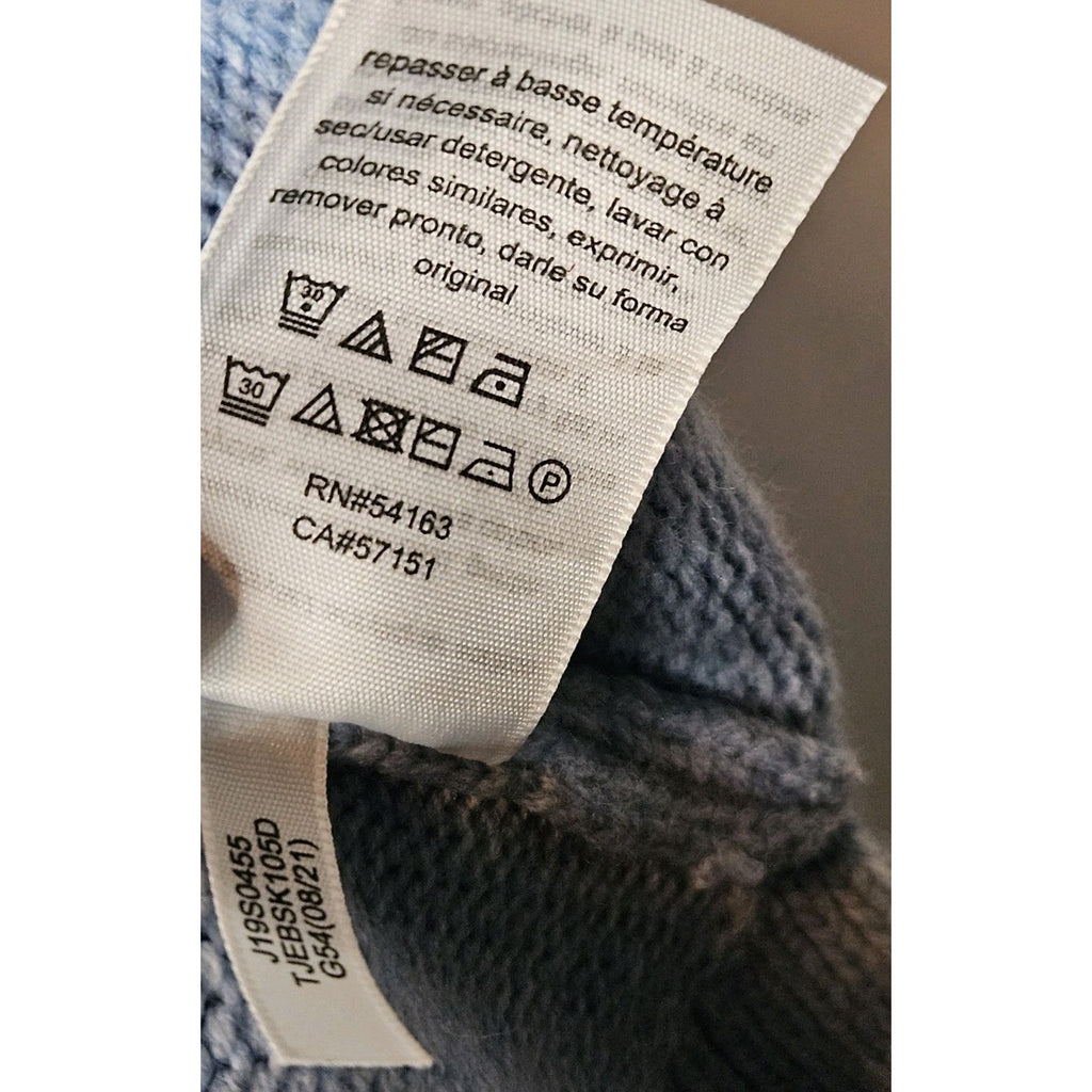 Tommy Hilfiger Knit Sweater Classic Flag Light Blue Oversized Medium USA