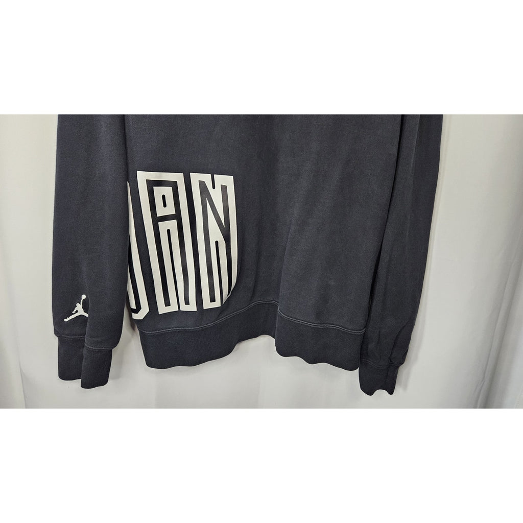 Air Jordan Pullover Adult Black Hooded Sweatshirt Mens Size XL Logo