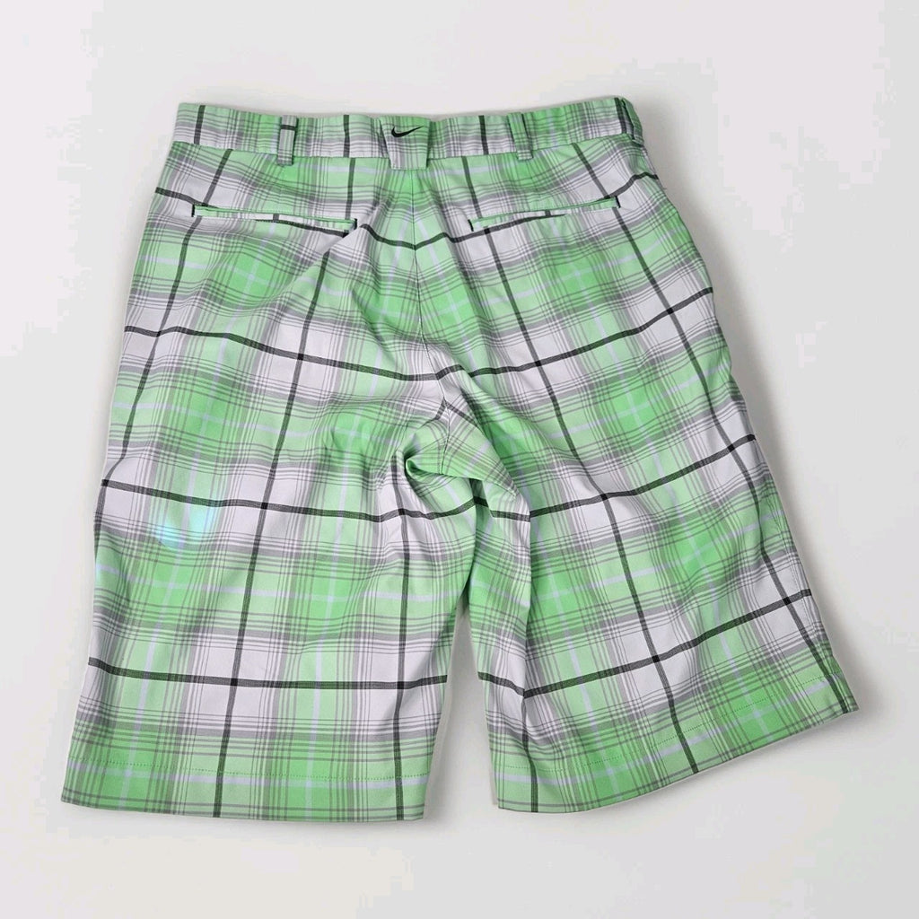 Nike Tour Performance Golf Shorts Lime Green Plaid Men’s Size 32 Nike Dry Fit