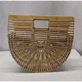 Bamboo Ark Tote Bag Handcrafted Half Moon Bohemian Boho Chic Beach Summer Purse