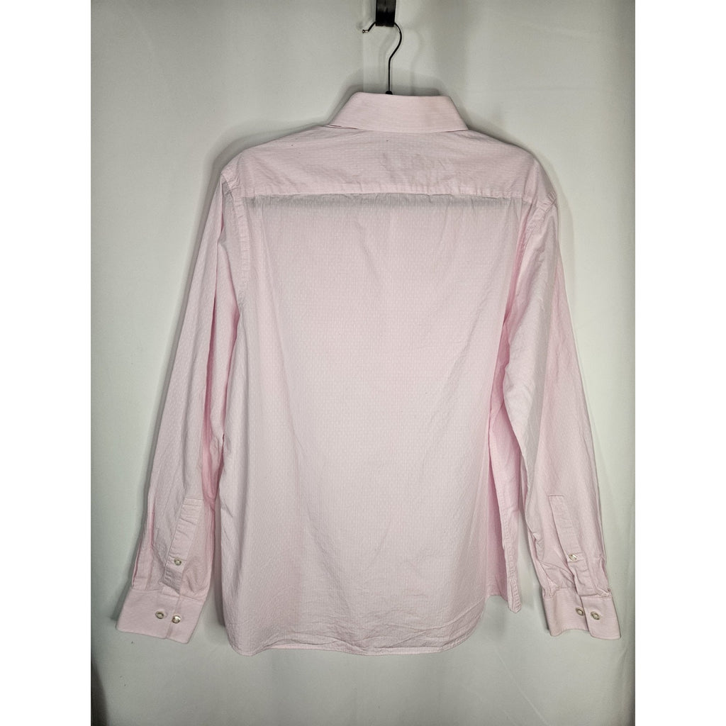 Michael Kors Pink Regular Fit Non-Iron Button Dress Shirt 16-16.5 34/35 Large