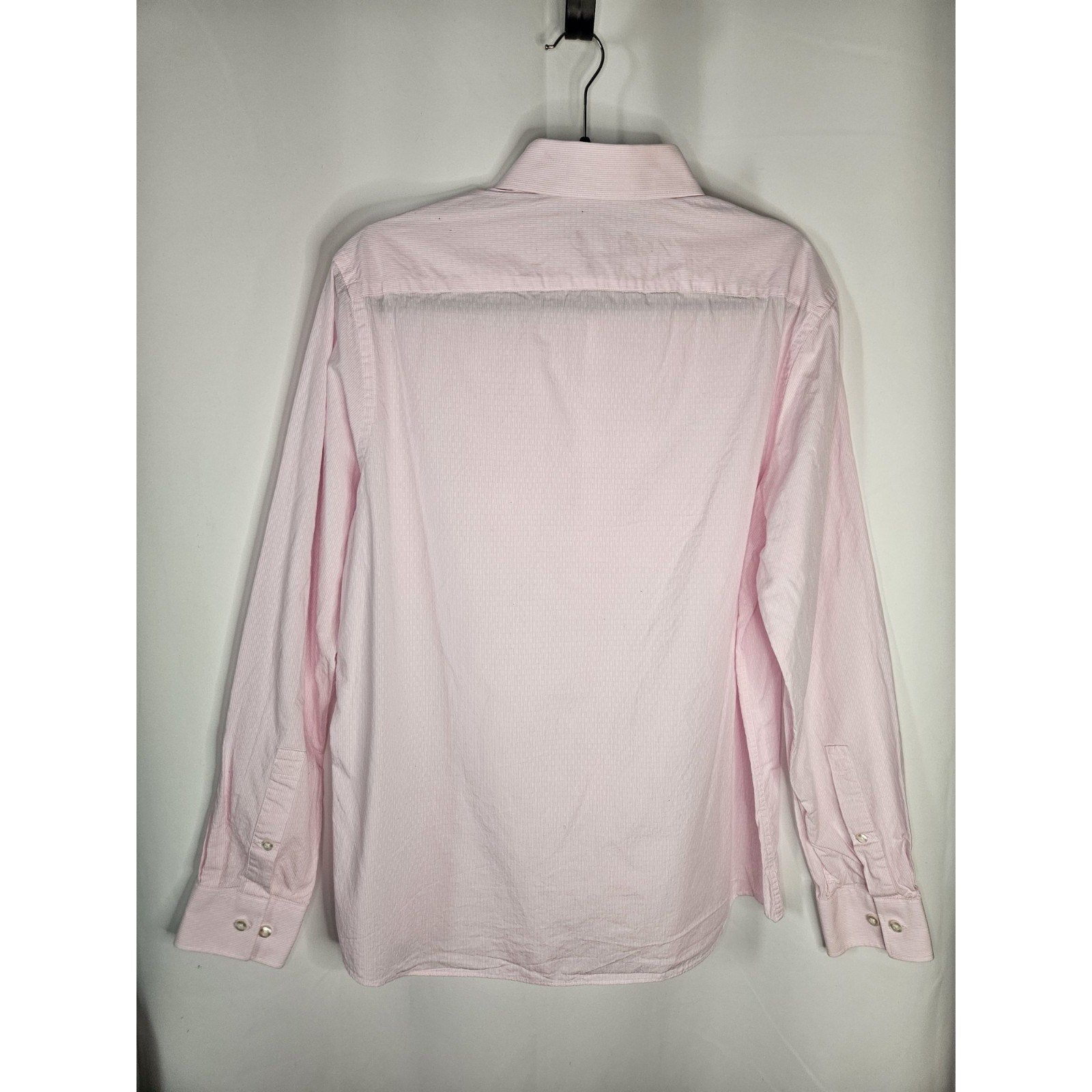 Michael Kors Pink Regular Fit Non-Iron Button Dress Shirt 16-16.5 34/35 Large