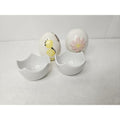 Vintage Painted Ceramic Eggs 2” Tall CCCC Colonial Candle Company 4 PC Set