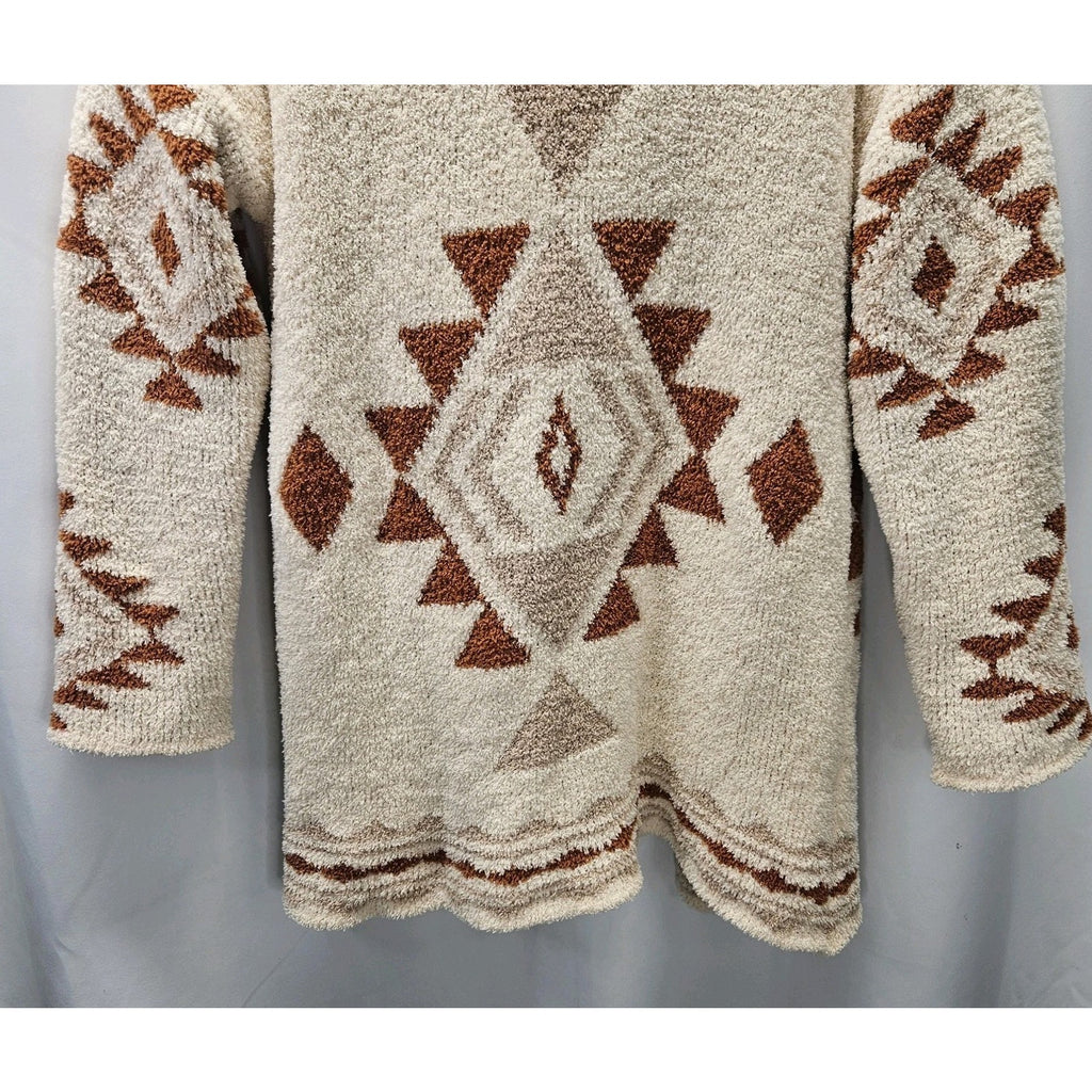Aztec Tribal Southwest Knit Cardigan Sweater Duster Top Western Yellowstone Lrg