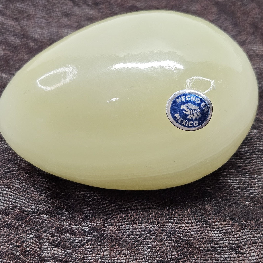 Vtg Natural White Layered Agate, Onyx, Alabaster 6 Eggs Stone Healing Mexico