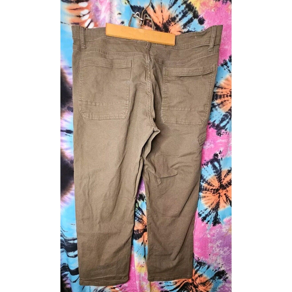 Weatherproof Vintage Flex Utility Pant Canvas Utility Pocket 38x29 Olive Relaxed