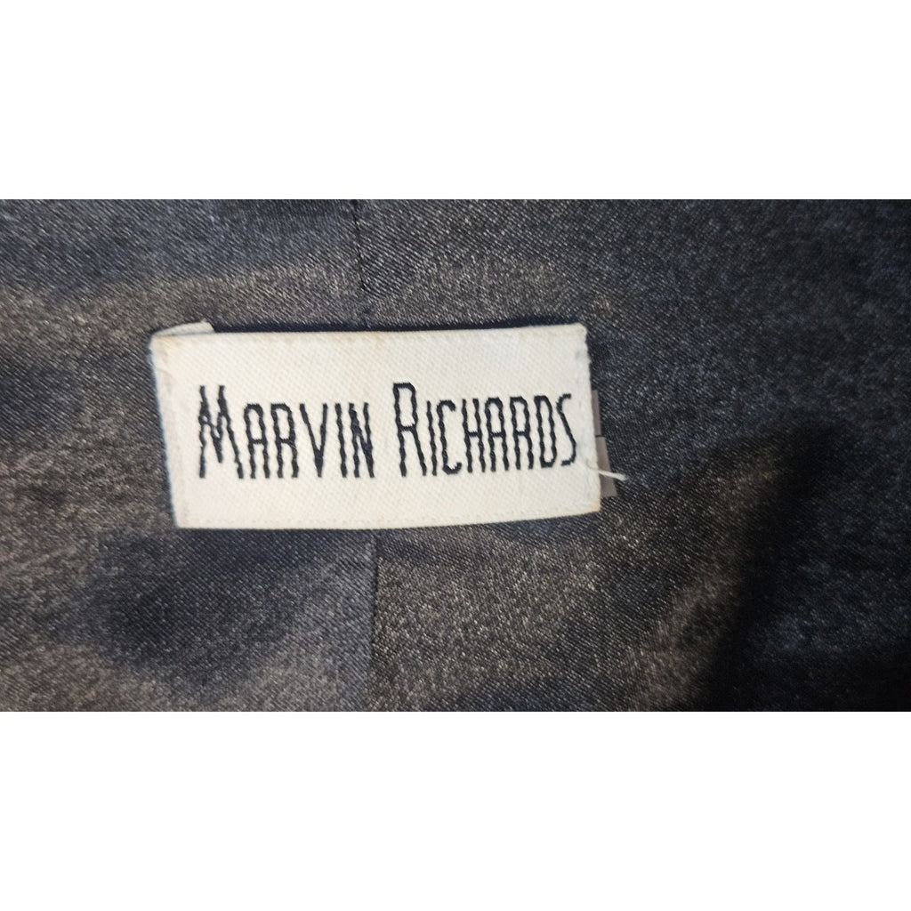 Marvin Richards Vintage Black Cape Swing Jacket Faux Fur Coat One Size Fits Most