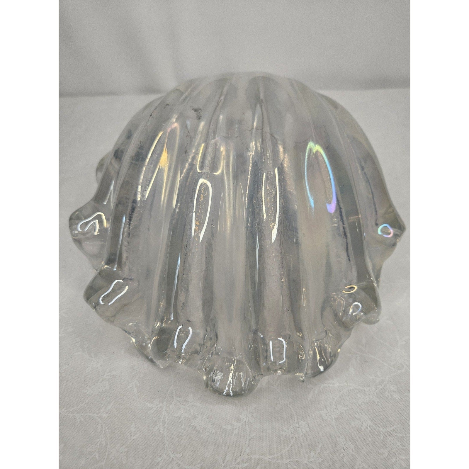 Barovier Murano Iridescent Italian Art Deco Glass Conch Seashell Bowl 1940s