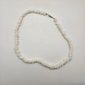 White Clear Shell Chip Choker Collar Necklace Barrel Closure 90s Y2K Preppy