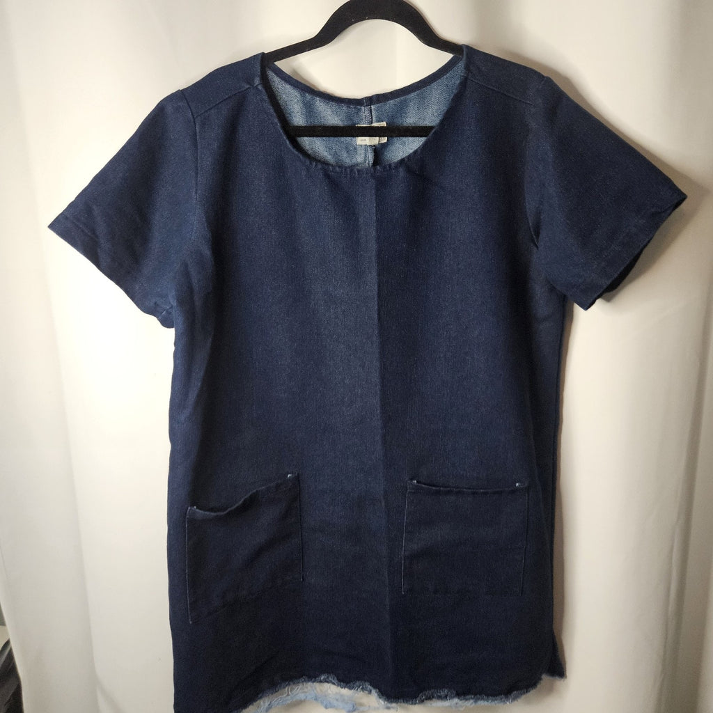 Urban Renewal Denim Mini Dress Size Small Vintage Fabrics Made is USA