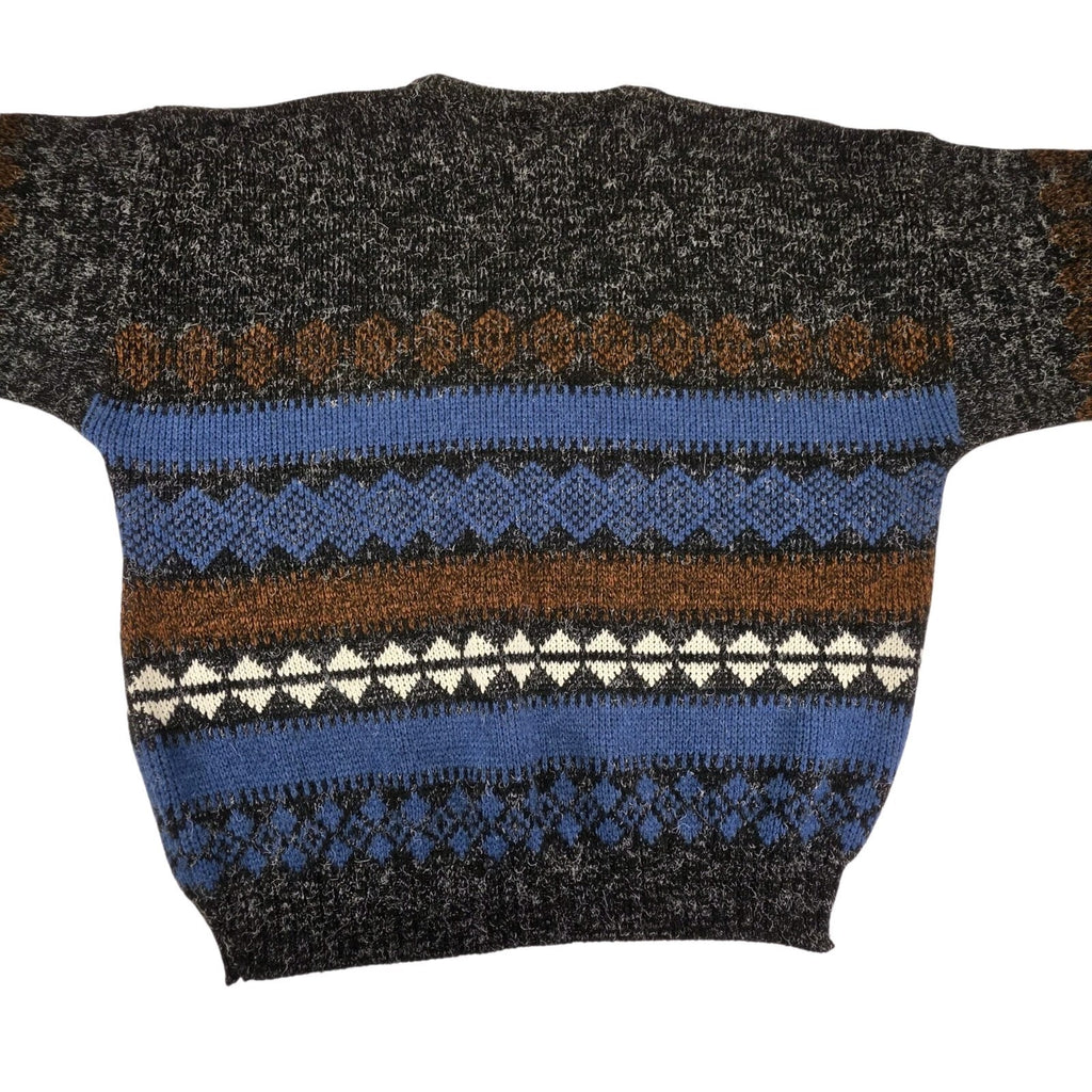Vintage 90s Scandia Sweater Men’s Size XL Black Fall Autumn Knit USA Made