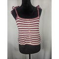 American Eagle Outfitters Top Crochet Sleeveless Scoop Neck Tank Small Burgundy