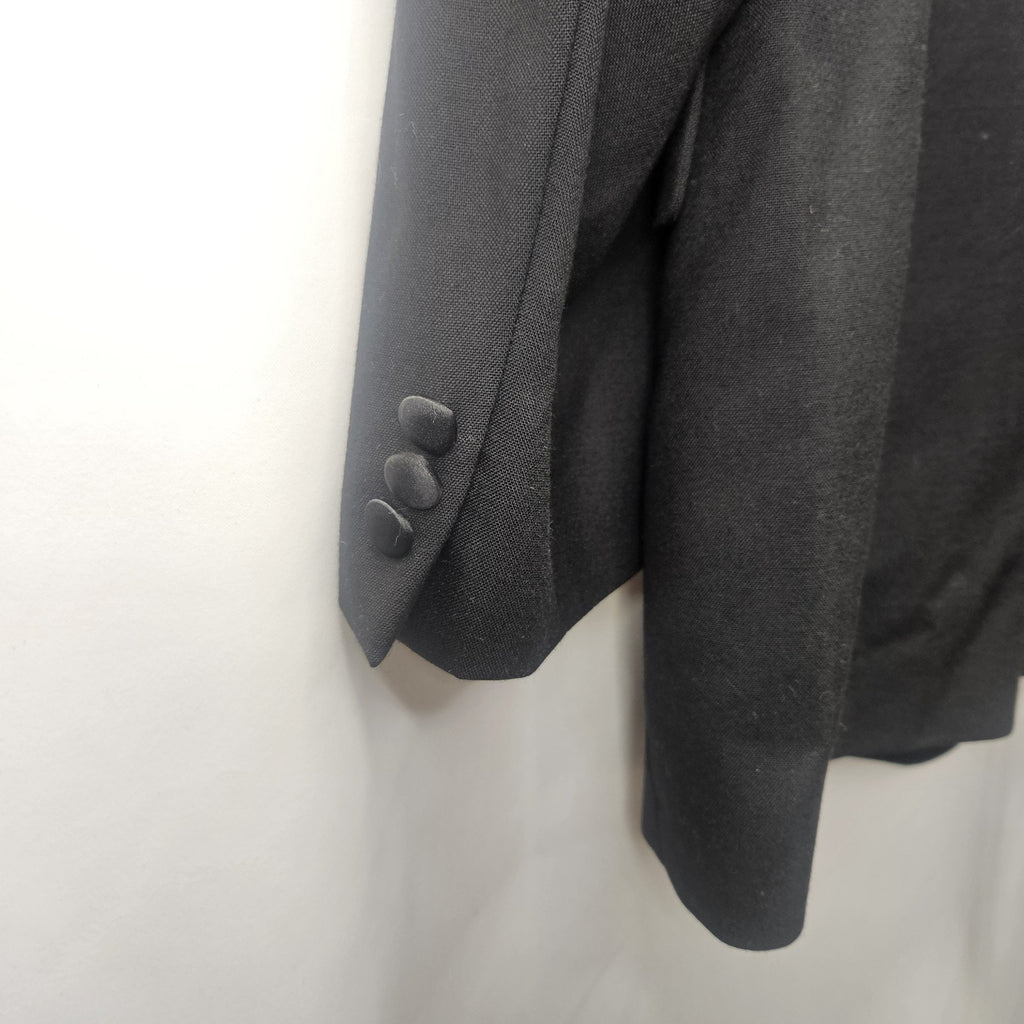 Vtg Jos A Bank Men's Black 3 Button 100% Wool Suit Coat Blazer Jacket 50 Long