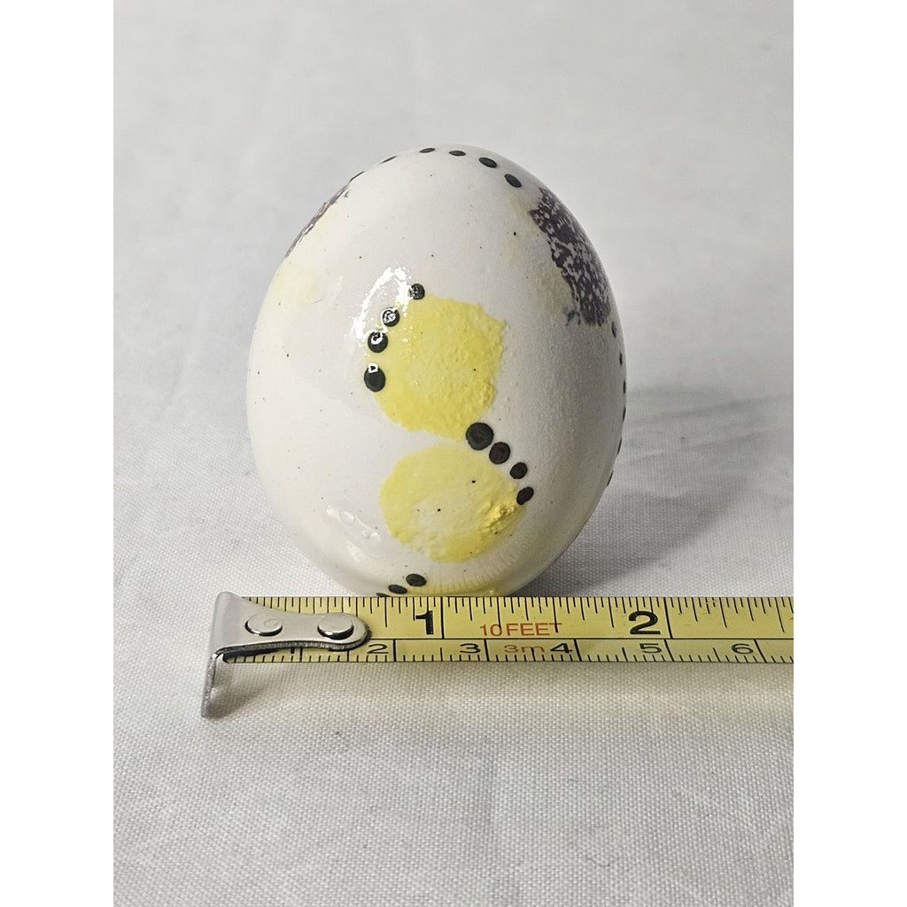 Vintage Painted Ceramic Eggs 2” Tall CCCC Colonial Candle Company 4 PC Set