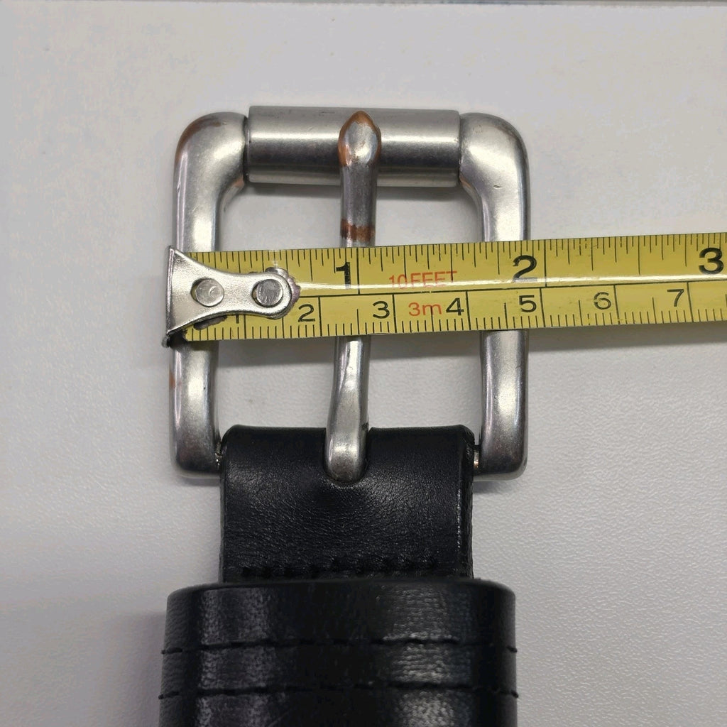 Duluth Trading Co Black Italian Adjustable Leather Belt Sz 46 Men 11019 Lifetime