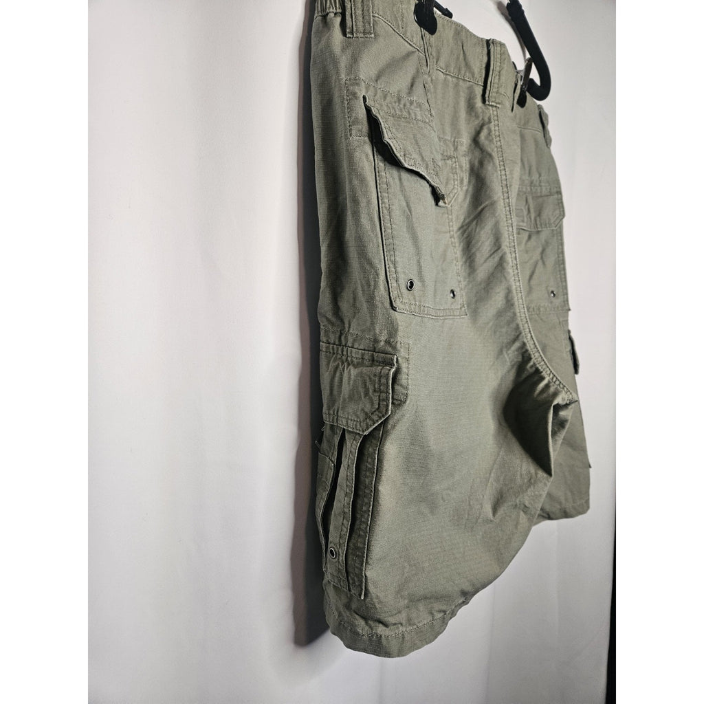 RedHead Shorts 38 Cargo Pocket Outdoor Hiking 9" Inseam Comfort Green Cotton