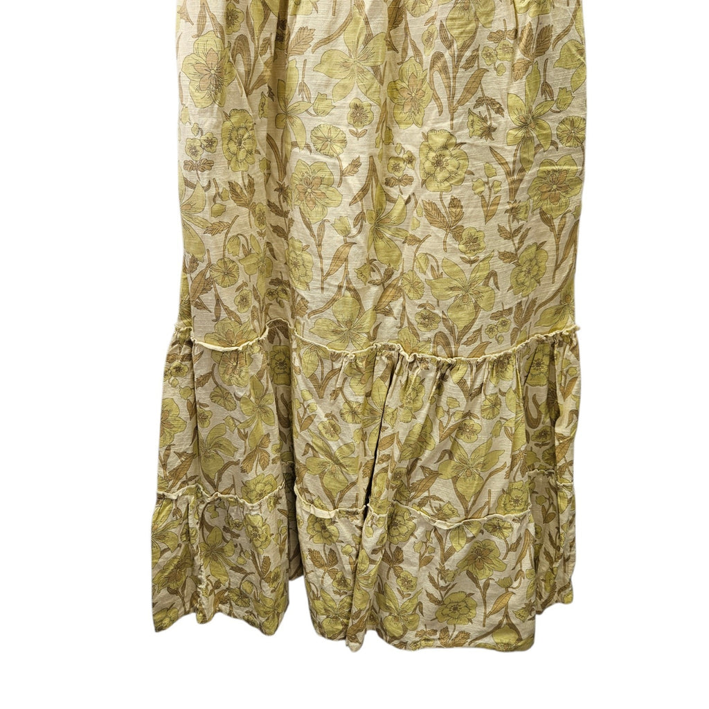 Chelsea & Theodore Maxi Sun Dress XL Micro Floral Prairie Tiered Boho Beach