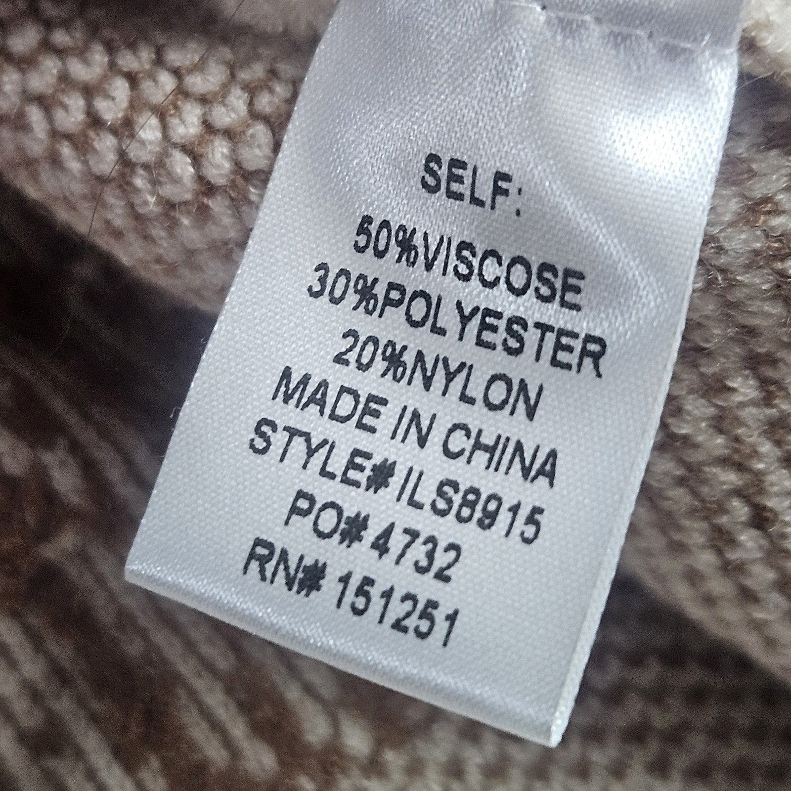 NWT Intarsia Floral Knitted Oversized Sweater Large Cream Brown Flowers