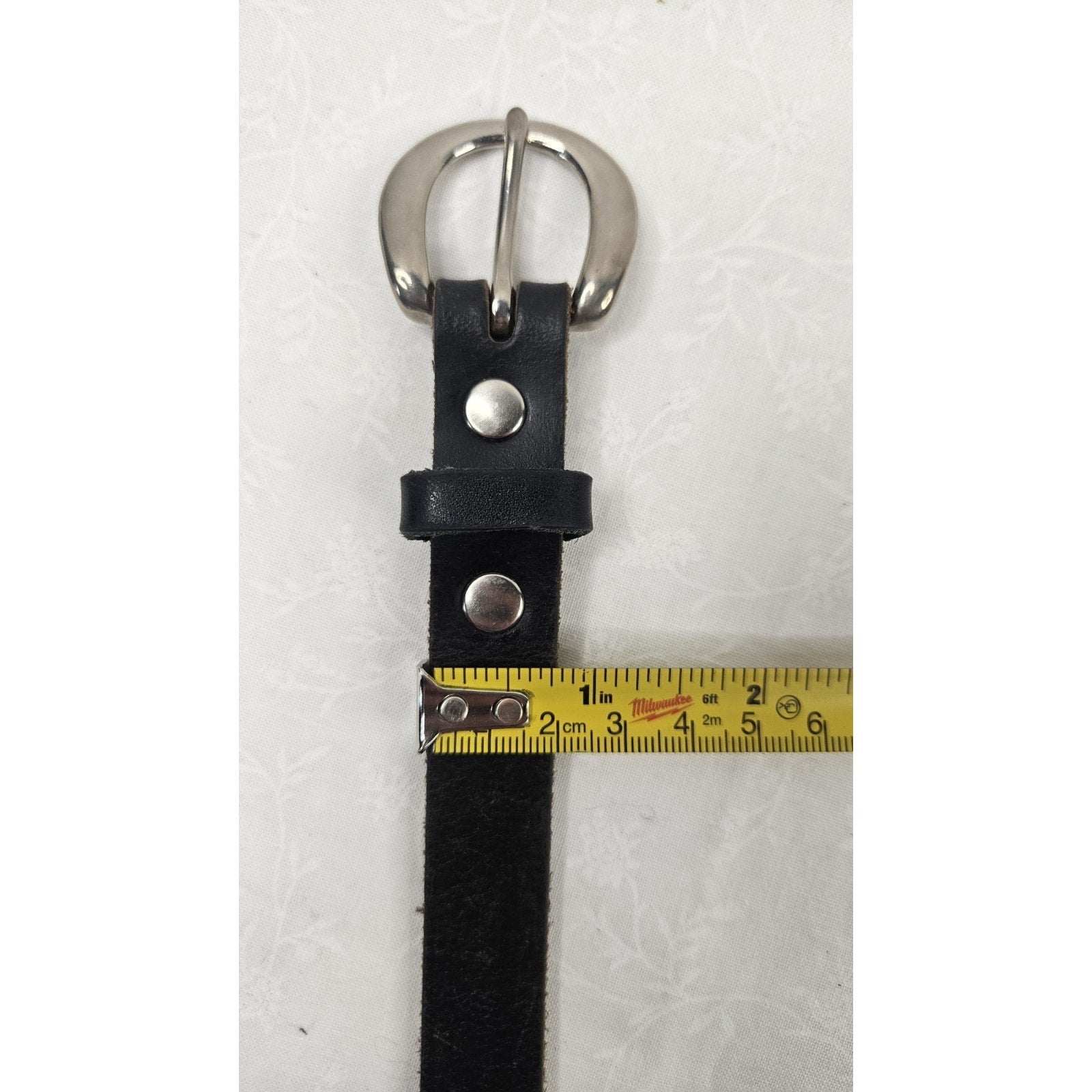 Jakimac 3/4" Women's 30" Black Leather Belt Classic Western Plain Belt XS