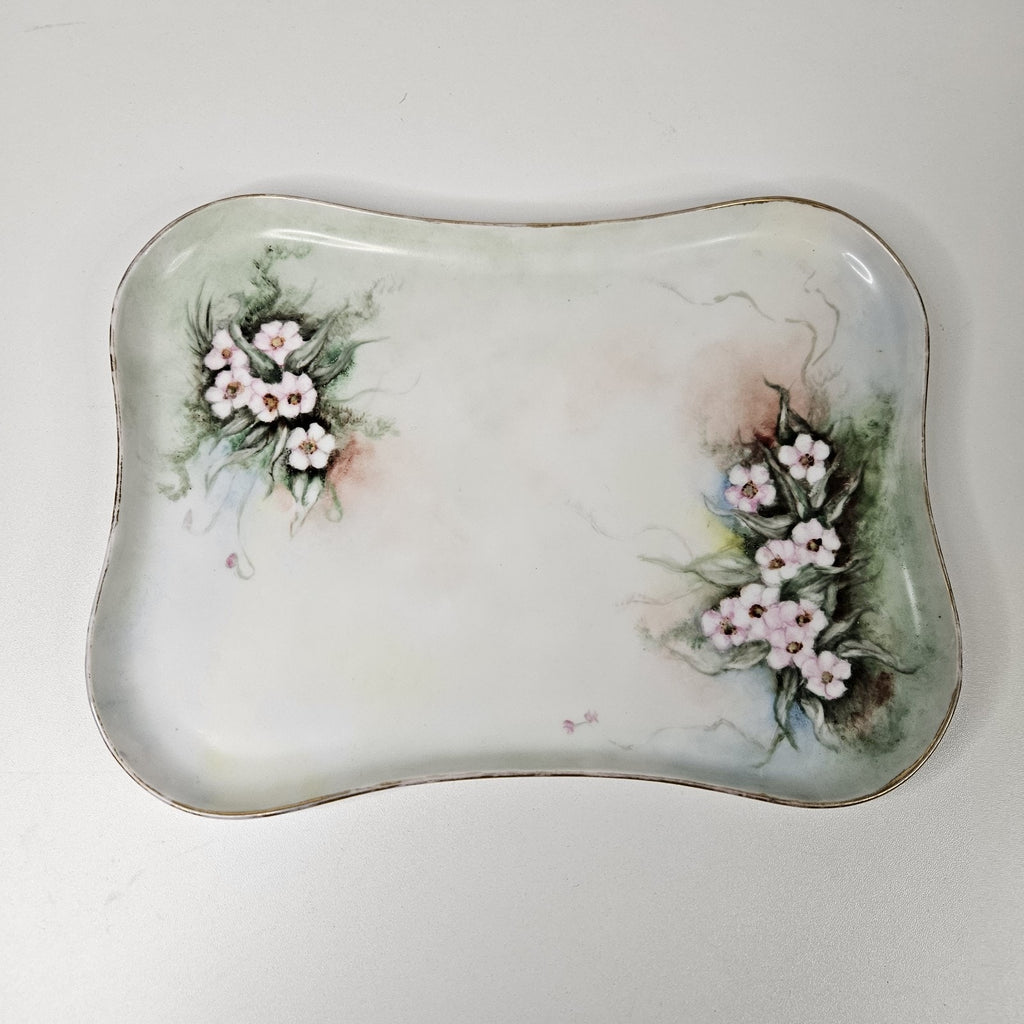Antique Porcelain Vanity Set Dresser Tray Hand Painted MZ Austria & Bavaria