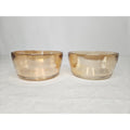 Vtg Marigold Carnival Iridescent Glass Small Trinket Berry Cereal Dessert Bowls