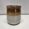 Vintage McCoy Stoneware Glazed Art Pottery Utensil Crock 6” Brown #35 USA Retro