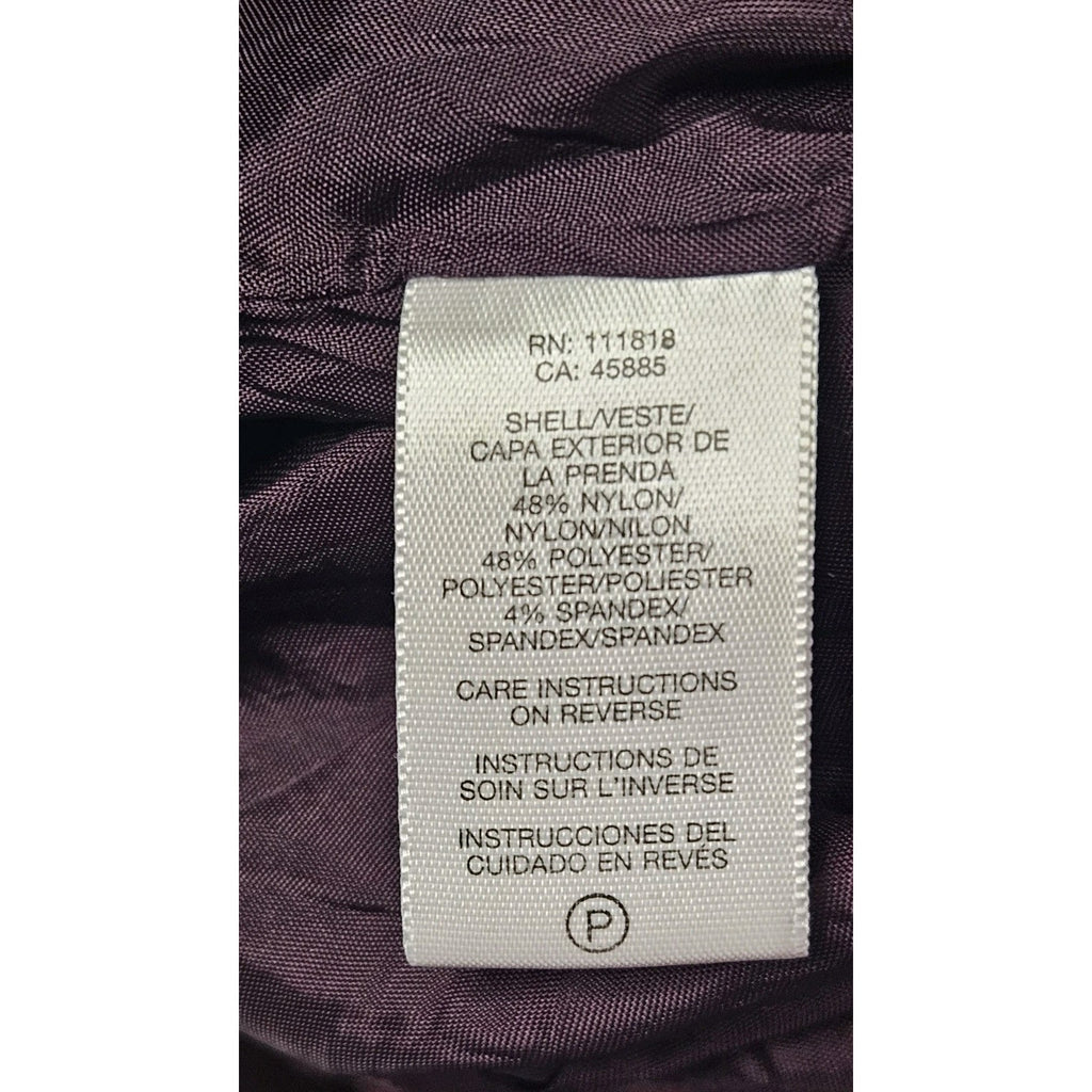 MICHAEL KORS FANCY PURPLE HOODED ANORAK CINCH-WAIST RAINCOAT LONG JACKET P/M