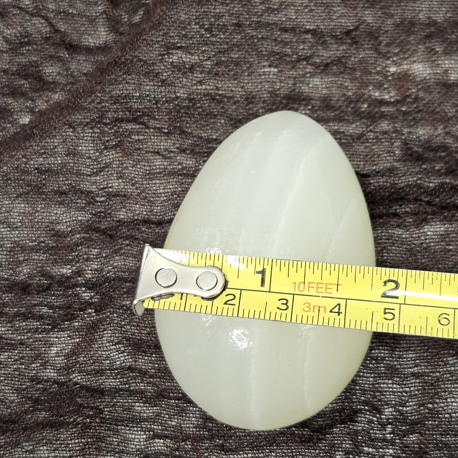 Vtg Natural White Layered Agate, Onyx, Alabaster 6 Eggs Stone Healing Mexico