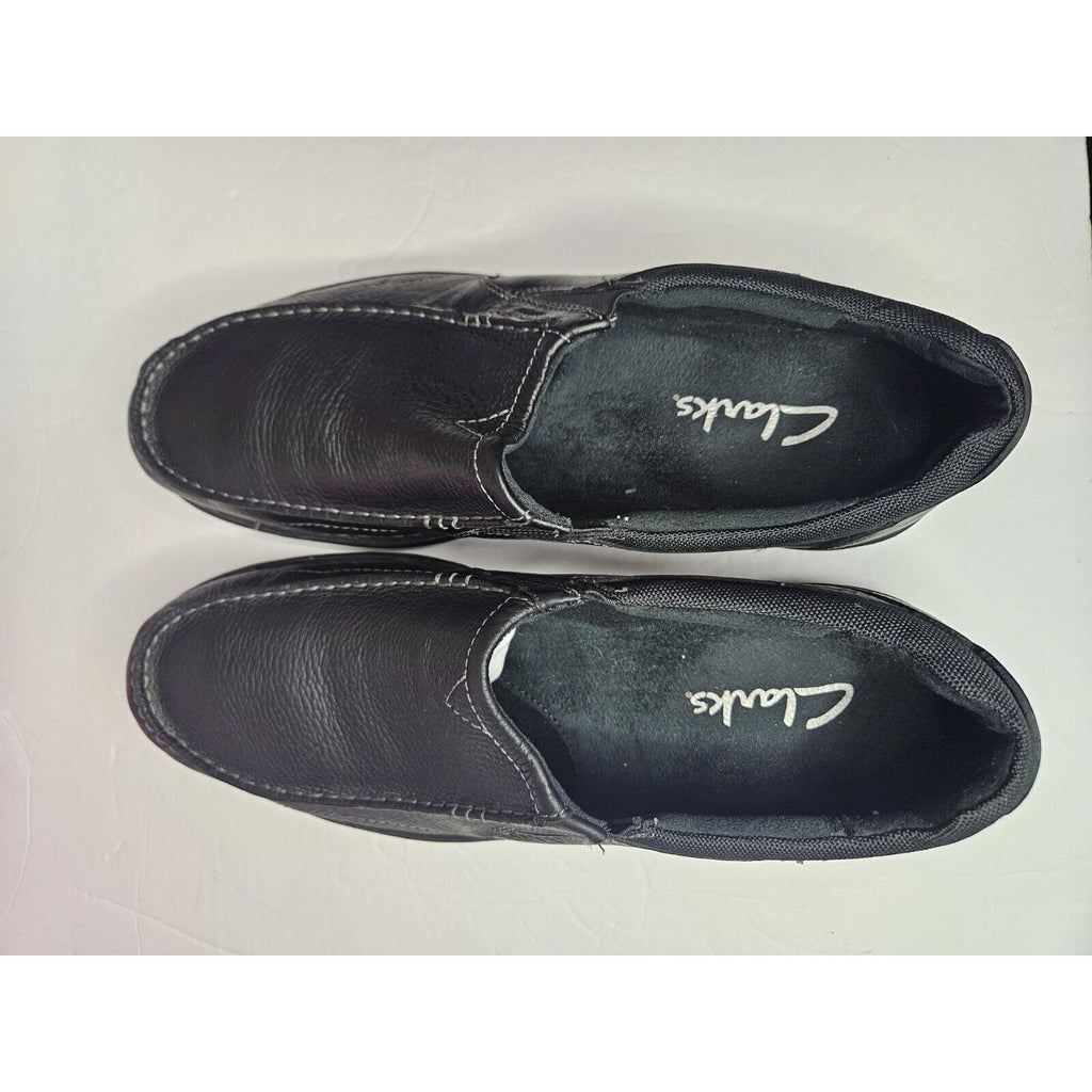 CLARKS Mew Hommes MEN'S BLACK LTE LEATHER SLIP-ON SHOES SZ 13, 63192