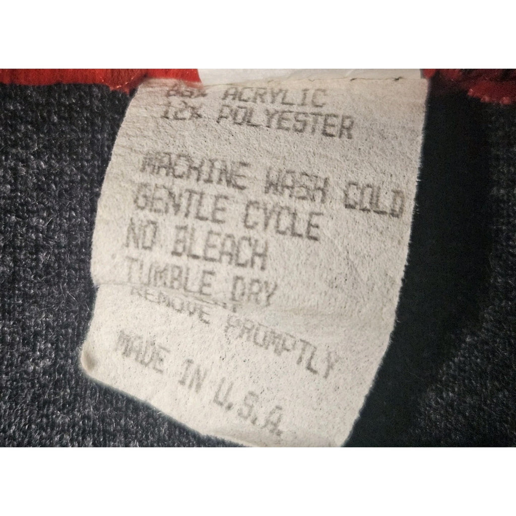 Vtg 80s J.B Wright Womens Open Front Textured Knit Cardigan 12 Lg Charcoal Gray