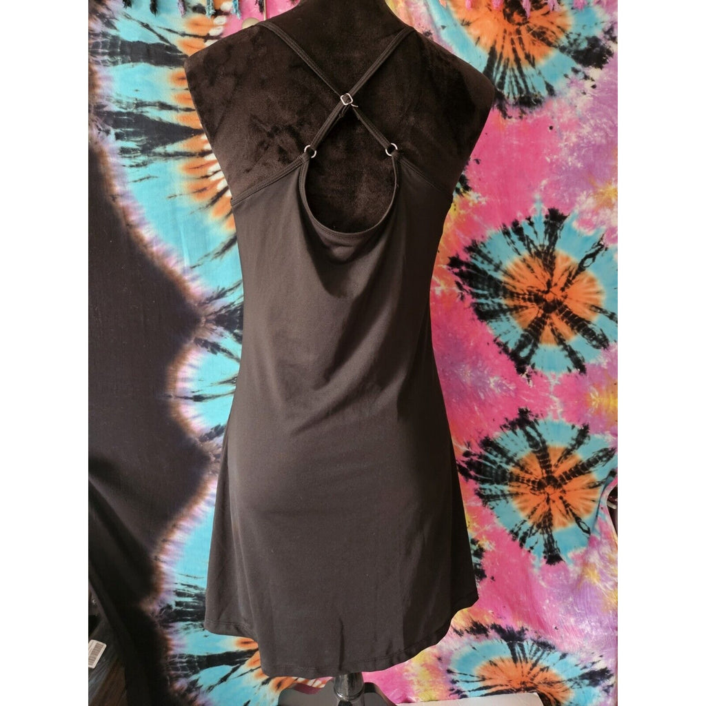 NWOT Viligo Tennis Dress Exercise Dress Built In Bra & Shorts Black Size Medium