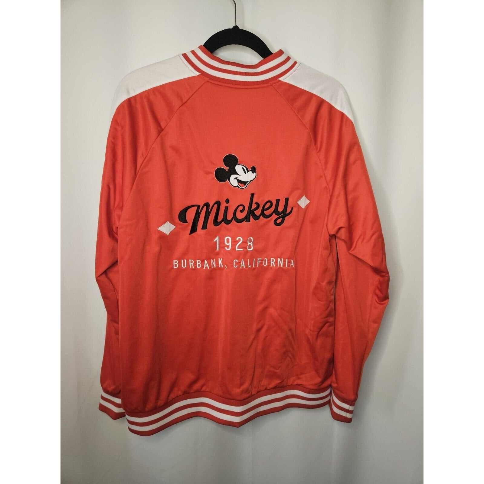 Disney The Original Mickey 1928 Burbank California Jacket Large Red Embroidered