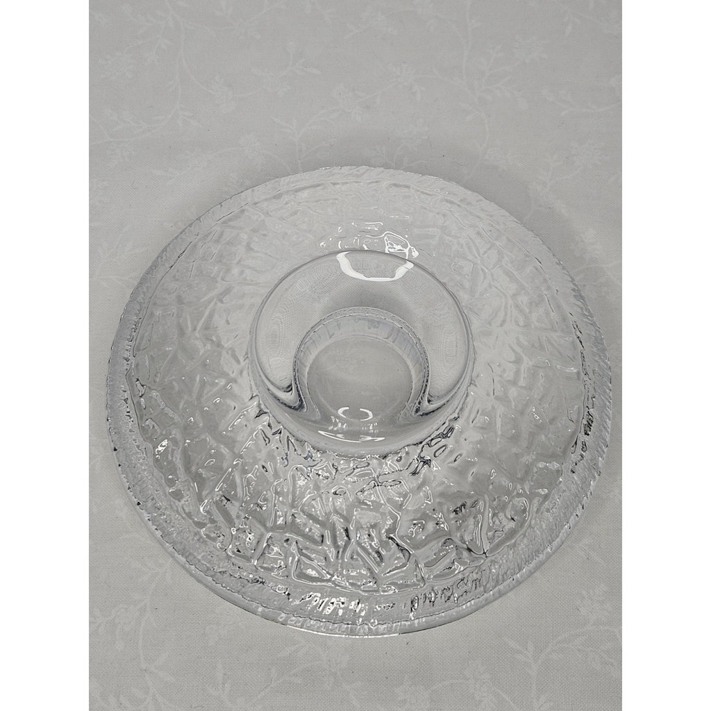 Vintage ORREFORS 5" Clear Candle Holder Glass Discus Votive Lars Hellsten Sweden