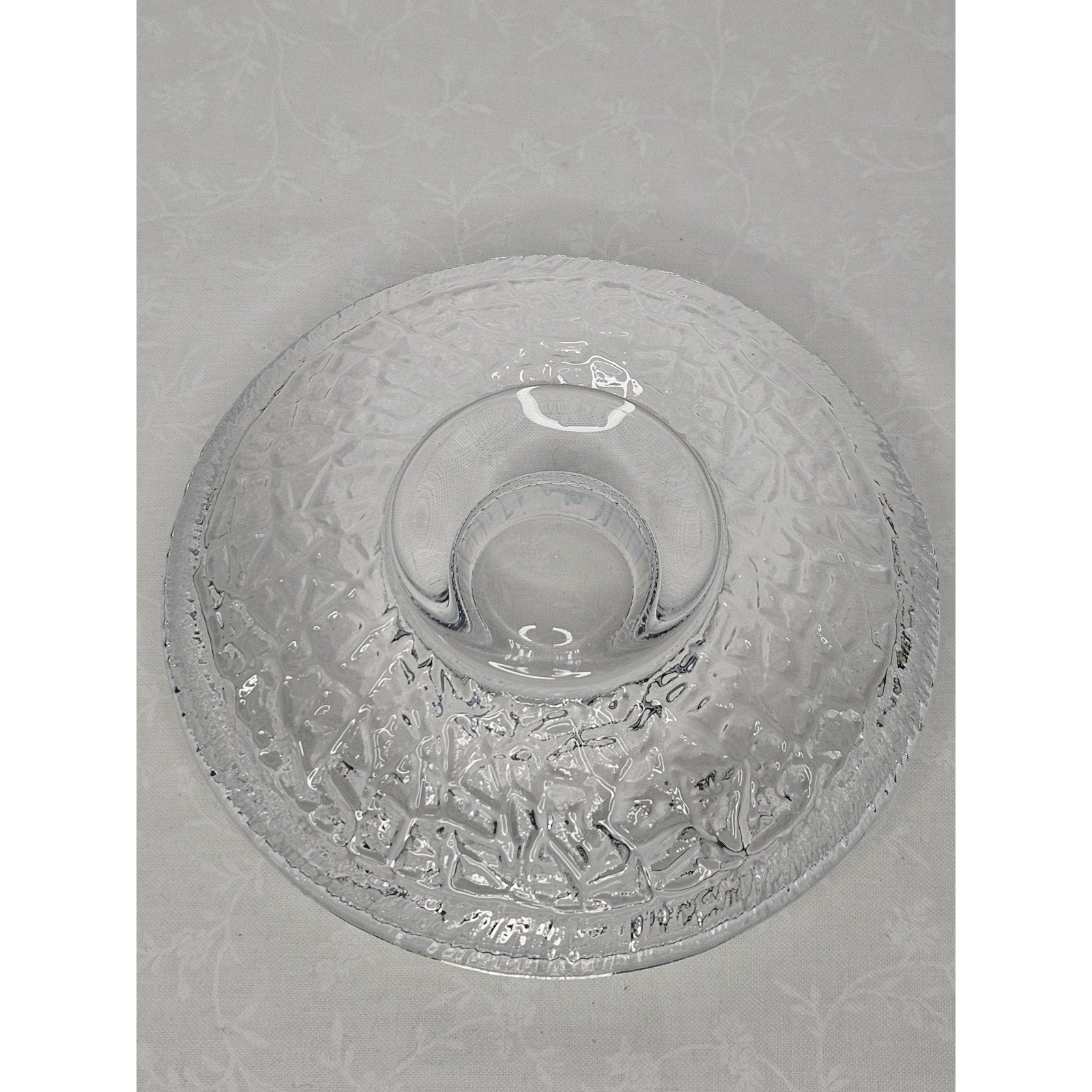 Vintage ORREFORS 5" Clear Candle Holder Glass Discus Votive Lars Hellsten Sweden