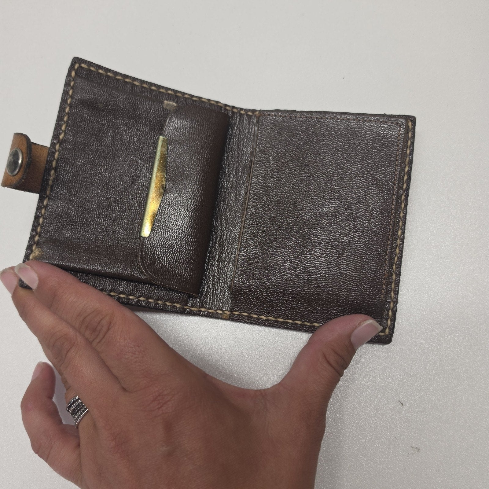 Hand Tooled Full Grain Leather Men’s Wallet Bifold Handmade Western Floral