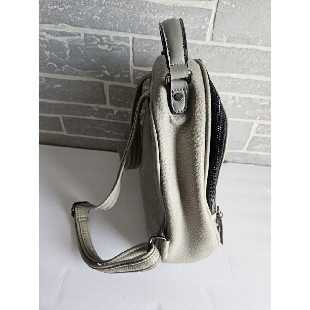 New WO Tags Moda Luxe Gray Mini Backpack Purse