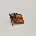 American Flag Old Glory USA Gold Tone Vintage Lapel Pin Proudly Made In USA