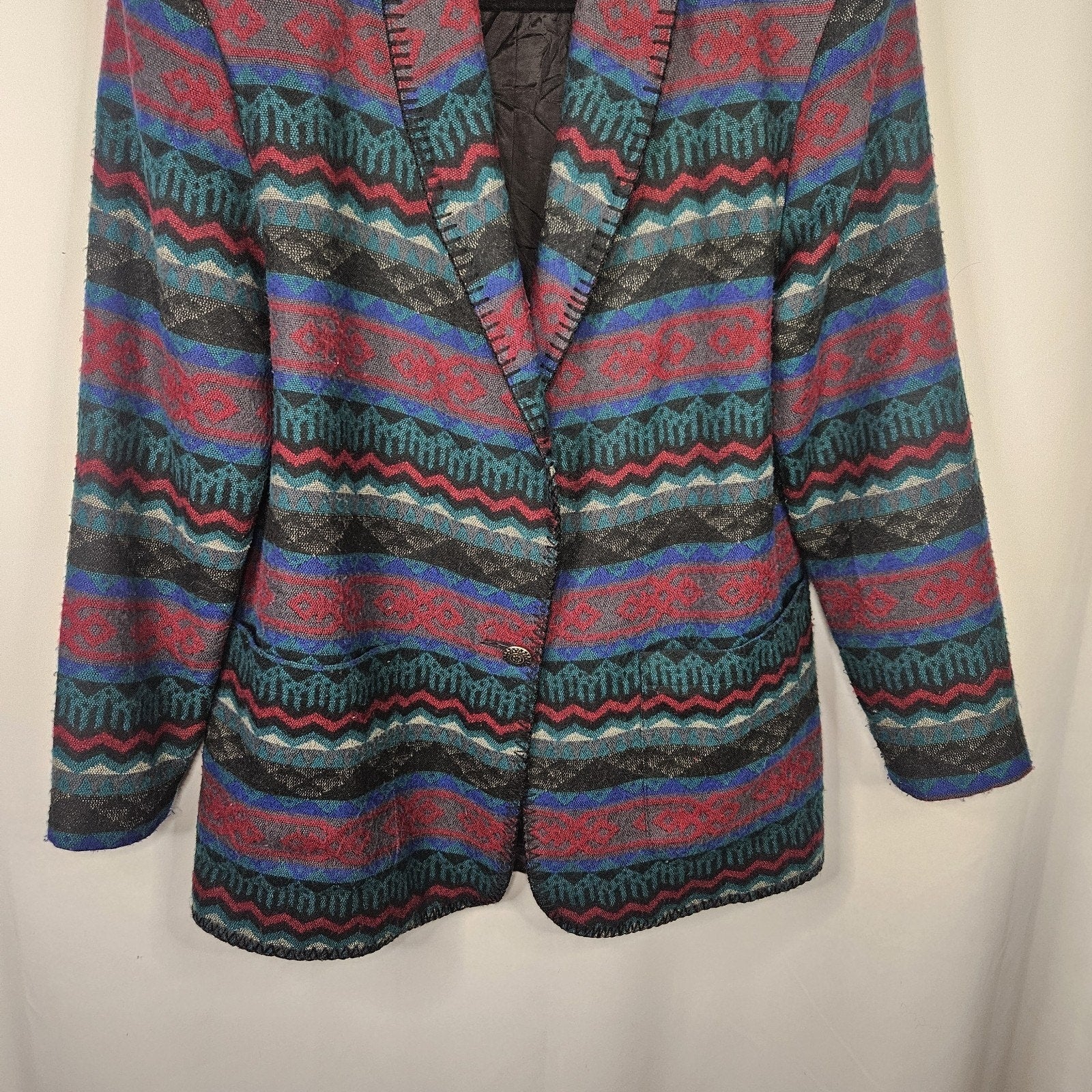 VTG David Paul New York Navajo Aztec Southwest Blazer Jacket USA Made Medium