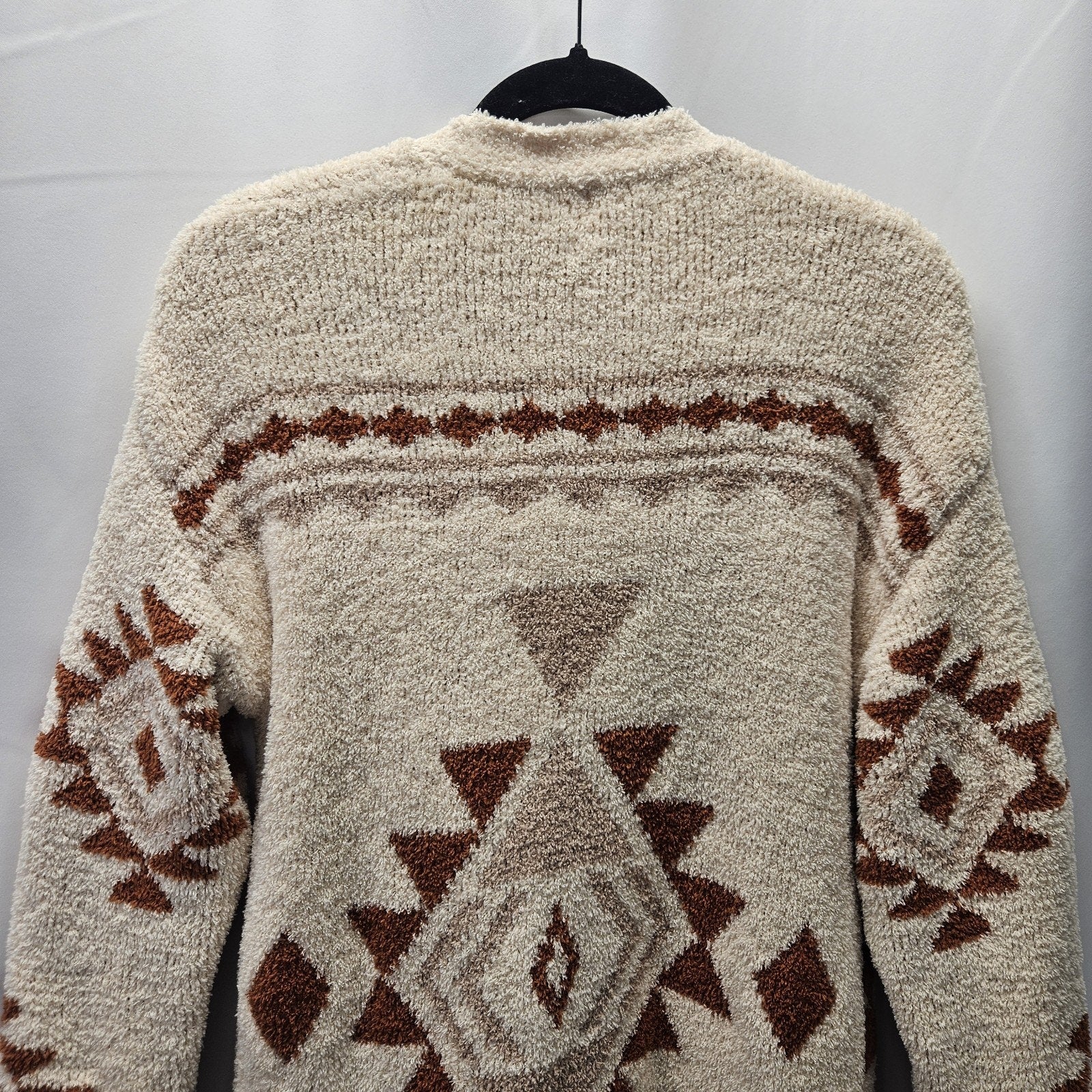 Aztec Tribal Southwest Knit Cardigan Sweater Duster Top Western Yellowstone Lrg