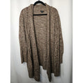 Torrid Cable Cardigan Long Line Sweater Size 1X Brown Open Knit Cardigan