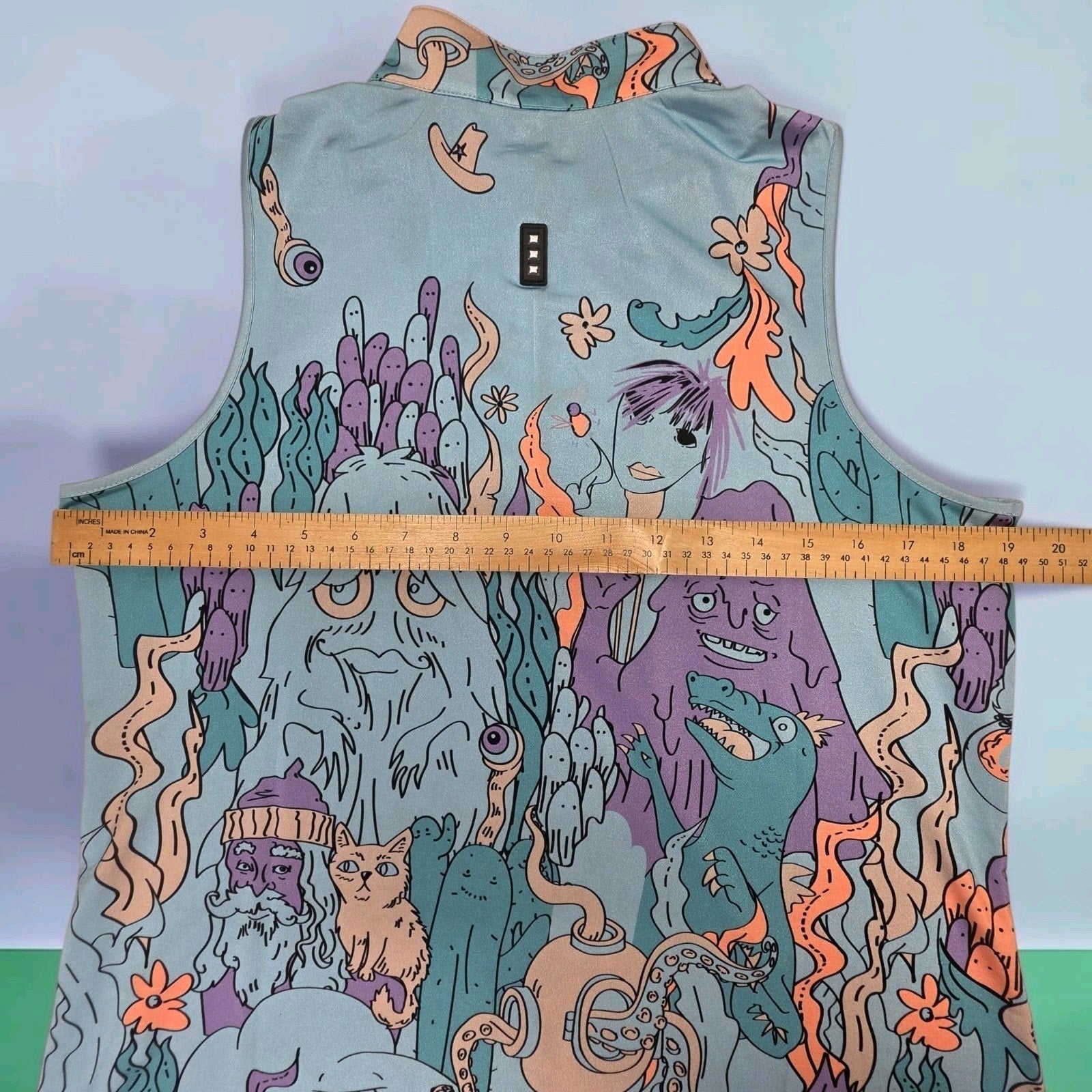 Jamie Sadock Life Animal Party Print Sleeveless Activewear Pickleball Top Large