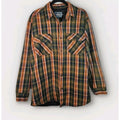 VTG Woolrich Shirt Jacket Unisex Large Green Pink Plaid Lined Quilted Insulated