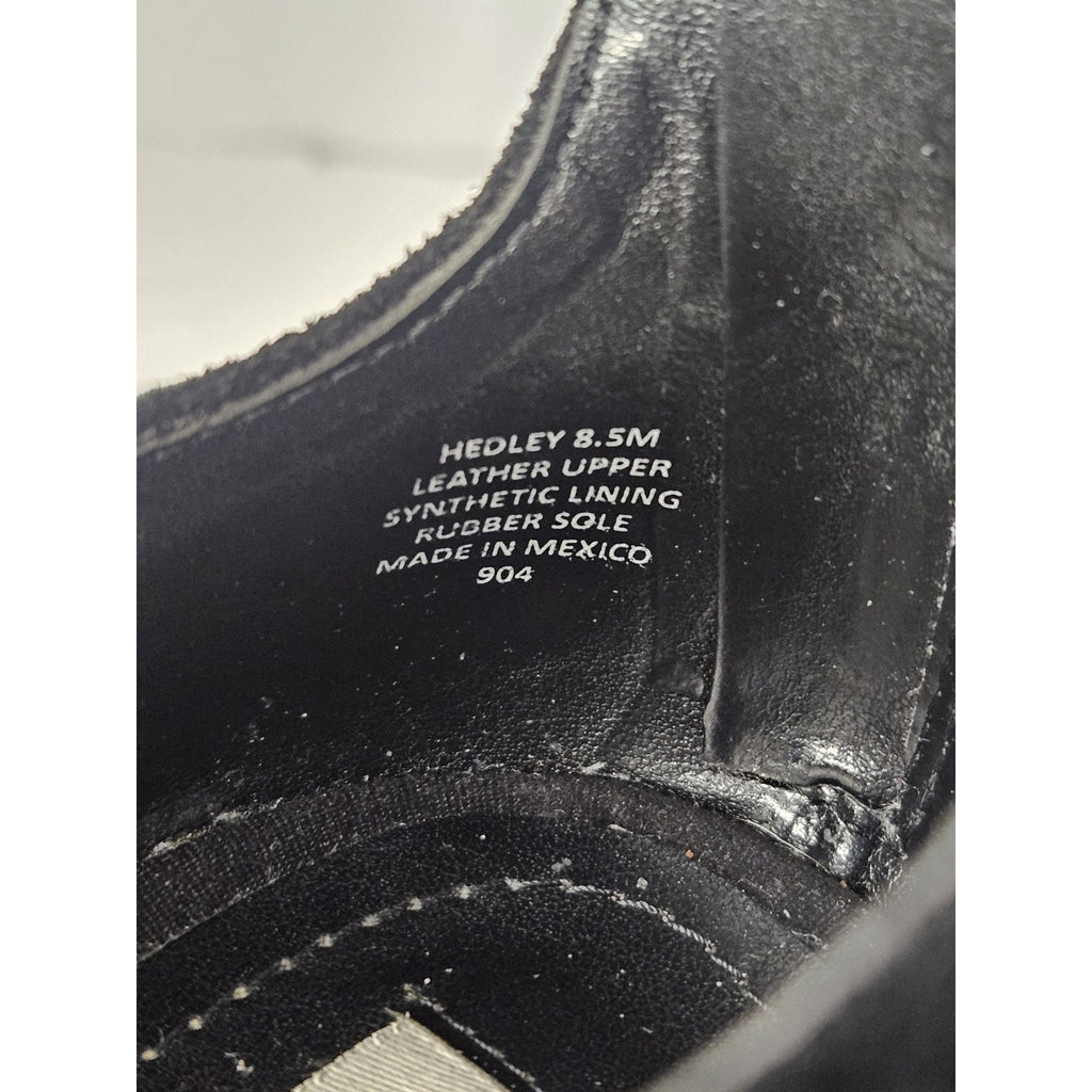 Steve Madden Black Suede Round Toe Pump Triple Adj Strap 2 Heel HEDLEY Size 8.5M