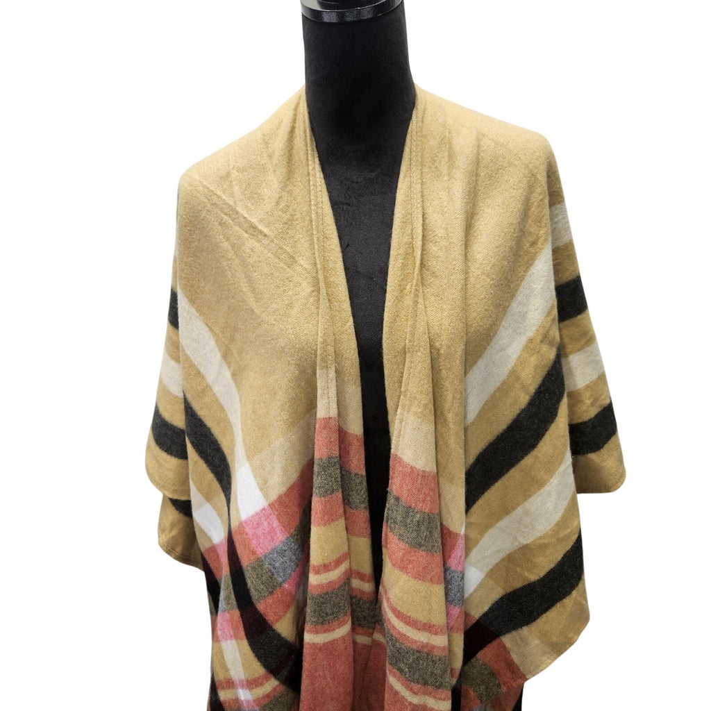 WOOLRICH Justine Cozy Blanket Wrap/Shawl Cape One Size Boho Chic Festival