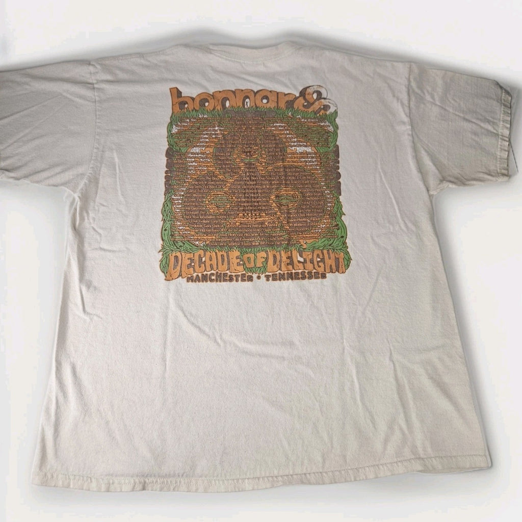 Bonnaroo Decade of Delight Music Festival T Shirt Mens Sz XL *Stained