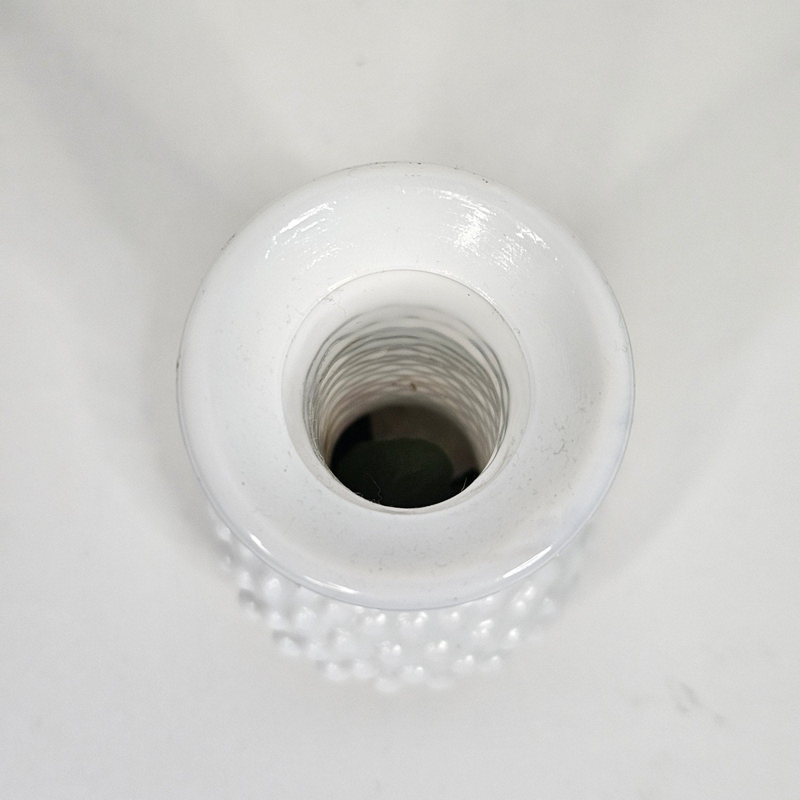 EO Brody Co Hobnail Bud Vase White Milk Glass Bubble Flower Vase USA 1960s Retro