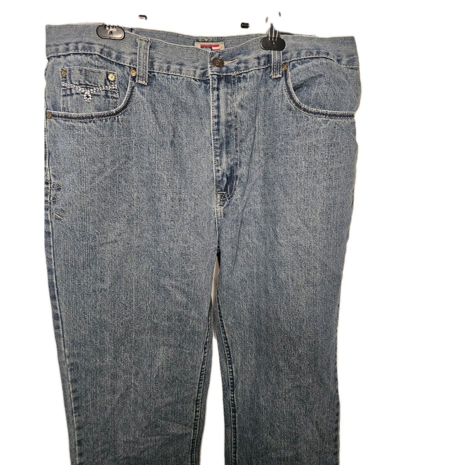 Phat Farm Jeans Men's 38x32 Regular Fit Straight Blue Denim Pants Y2K Hip Hop