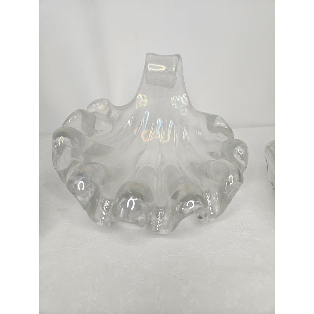 Barovier Murano Iridescent Italian Art Deco Glass Conch Seashell Bowl 1940s