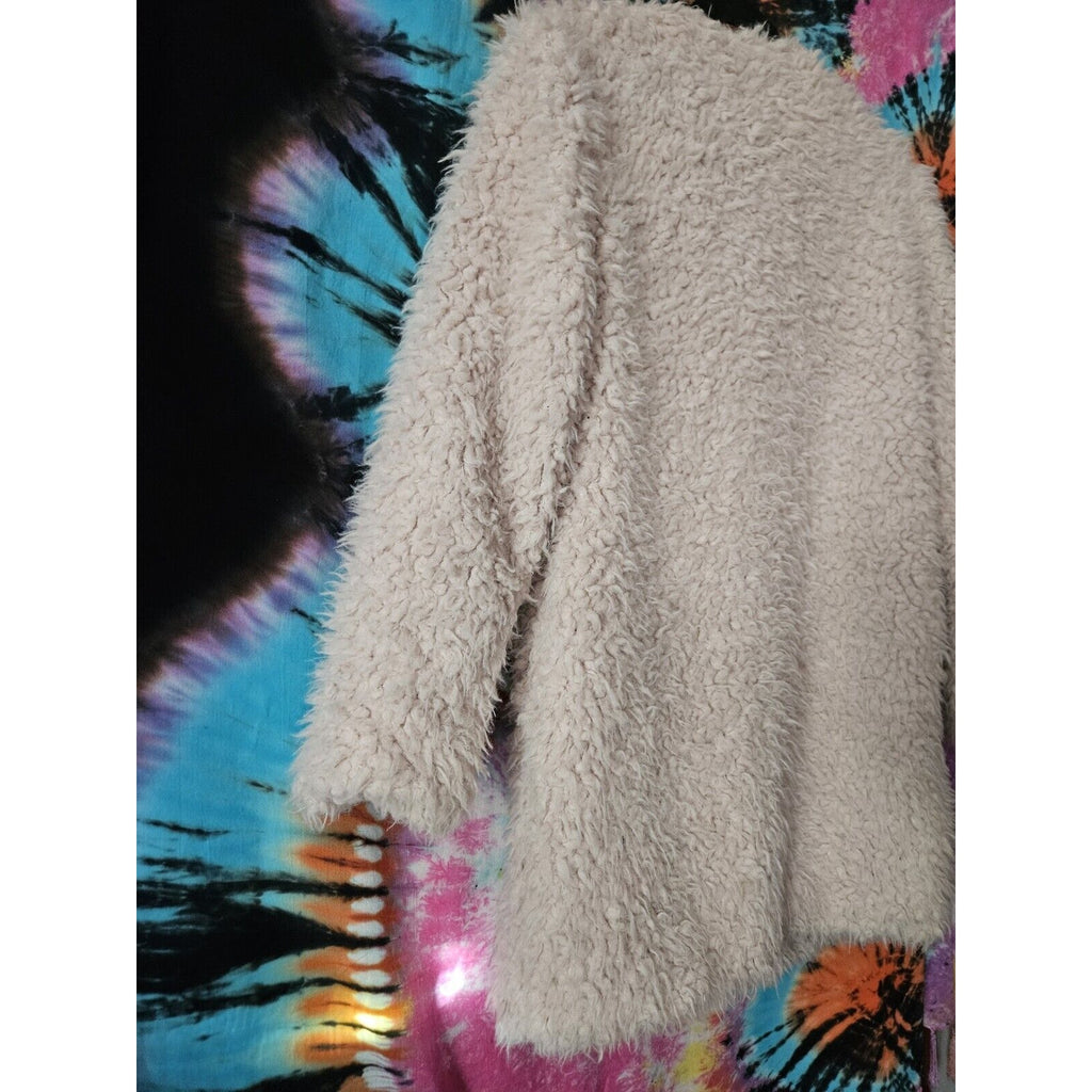 BB Dakota Soft Spot Faux Fur Coat, Women's Size XS, Tan/Off White Lined Jacket