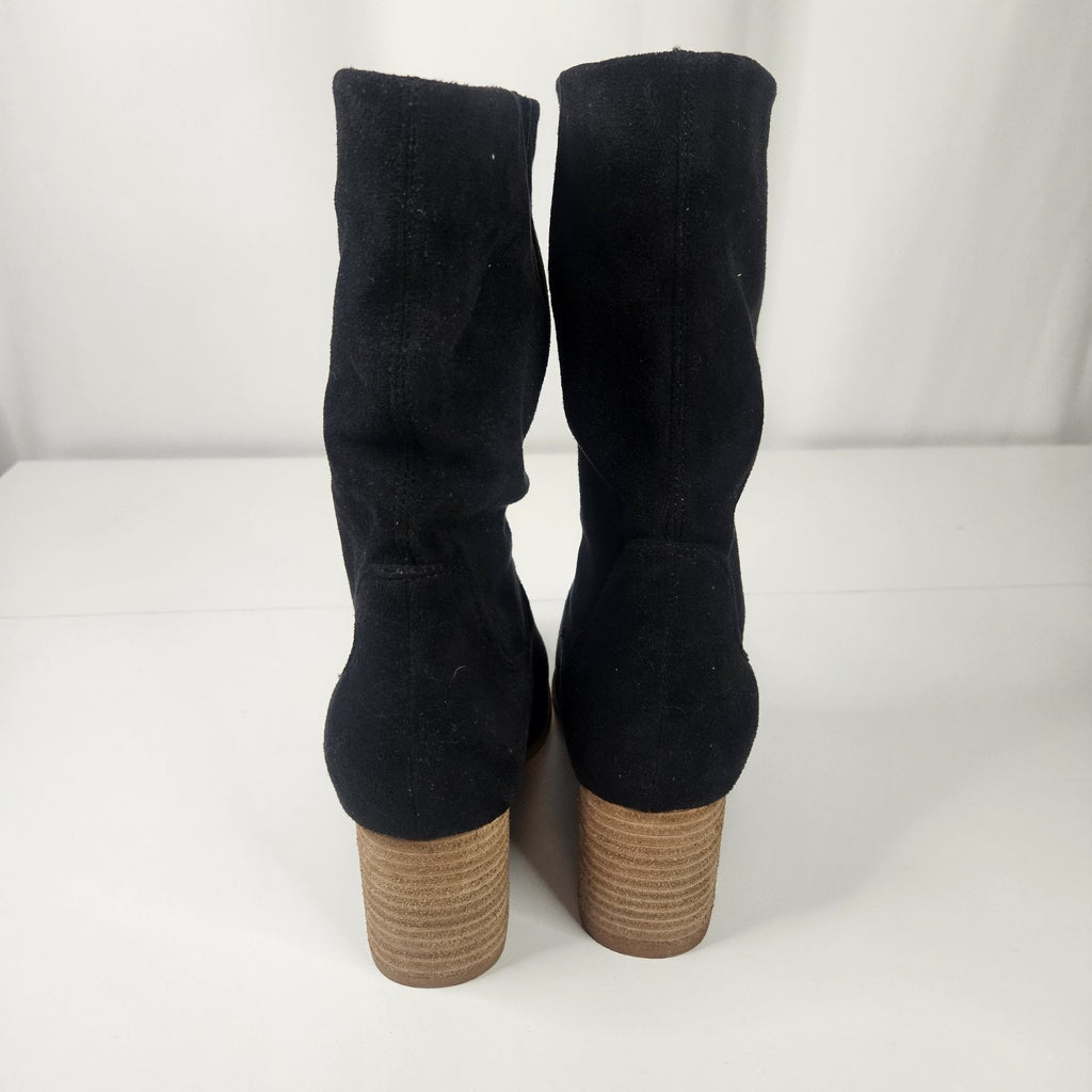 Hey Girl by Corkys Wicked Womens Sz 7 Black Slip On Heel Boots New Wo Box